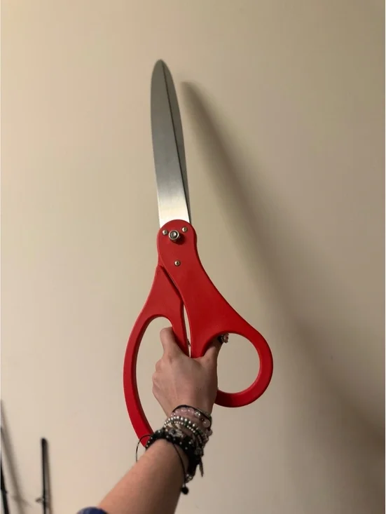 GIANT humorous funny big scissors grand opening funny