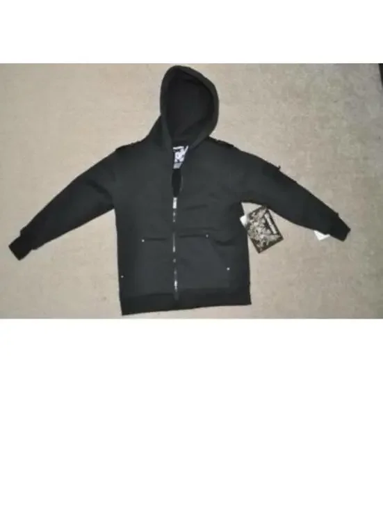 Emachine Winter Jacket Boys S Black Sherpa Lined Zip Up Hooded Midweight
