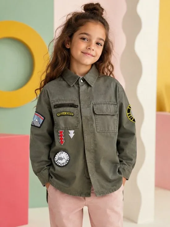 STELLA MCCARTNEY Stella Girls Scout Military Patches Jacket