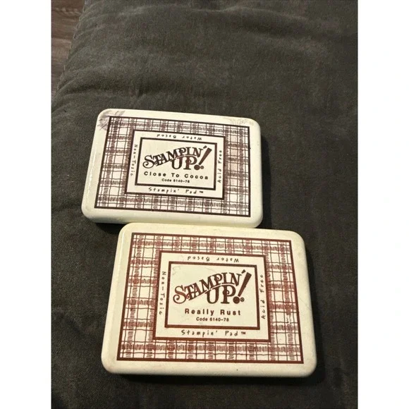 Stampin Up Ink Pad Set Close To Cocoa Really‎ Rust Water Based Acid Free 2 Pack