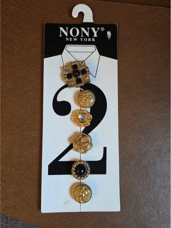 Vintage NONY New York Button Covers Set-6  Bold fancy Statement