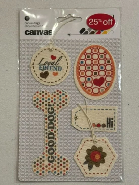 NEW Basic Grey Canvas Tags 