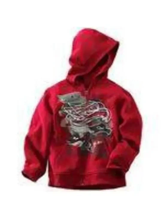 Tony Hawk Hoodie Jacket Boys 4 Red Logo Long Sleeve Zip Up 2 Pocket Hooded
