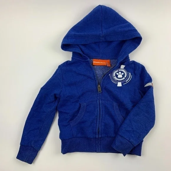 Nickelodeon Kids Boys Jacket Zip Up Long Sleeve Blue 4