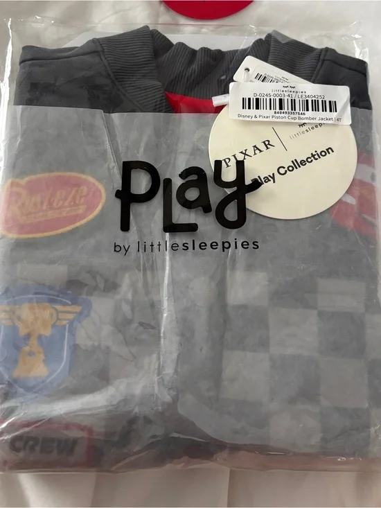 Little Sleepies Disney Pixar Piston Cup Bomber Jacket 4T