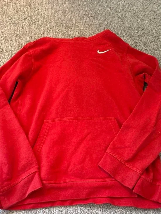 Nike Red Pullover Hoodie with Swoosh Tag