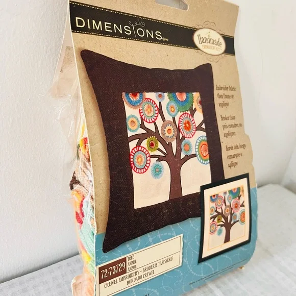 HTF Dimensions Vintage Tree of Life Crewel Wool Hand Embroidery Kit 72-73729 NIP