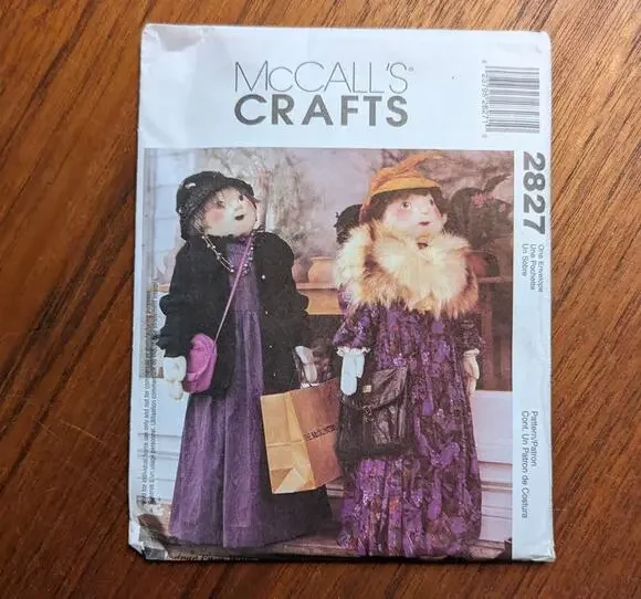 UNCUT McCall's Pattern 2827 Shopper Doll 4'