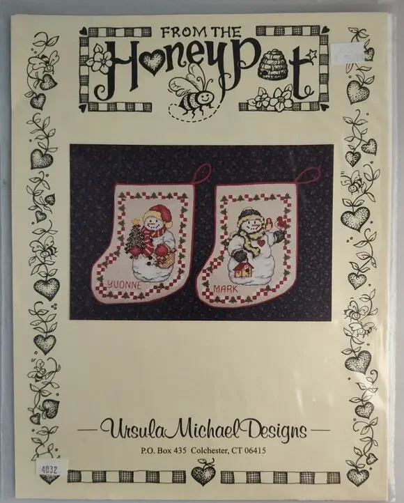 Ursula Michaels Designs Dandy Snowmen Stockings Cross Stitch Patterns