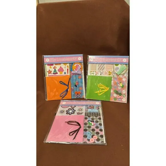 3 Sealed scrapbooking kits NEW