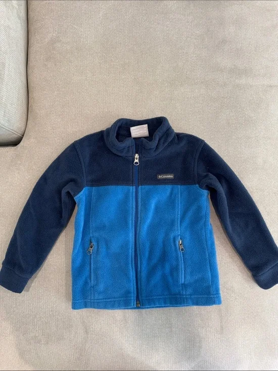 Columbia Navy and Royal Blue Full-Zip Fleece Jacket