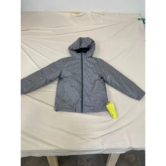 All in Motion Kids 3-in-1 Systems Jacket Gray Heather Winter Coat Hooded Size M