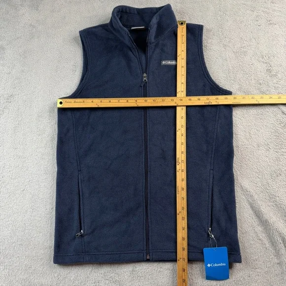 NWT Columbia Steens Mtn Fleece Vest‎ Youth XL Navy Blue Full Zip WB1433-464