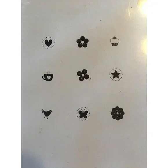 Stampin' Up Itty Bitty Bits 9 Tiny Cling Mount Stamps Scrapbooking Cards Cupcake