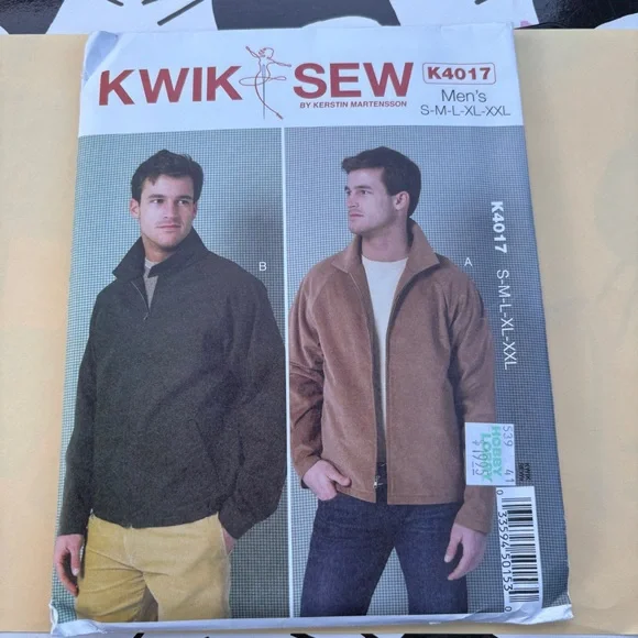 Kwik Sew Pattern K4017 for Men’s Jackets
