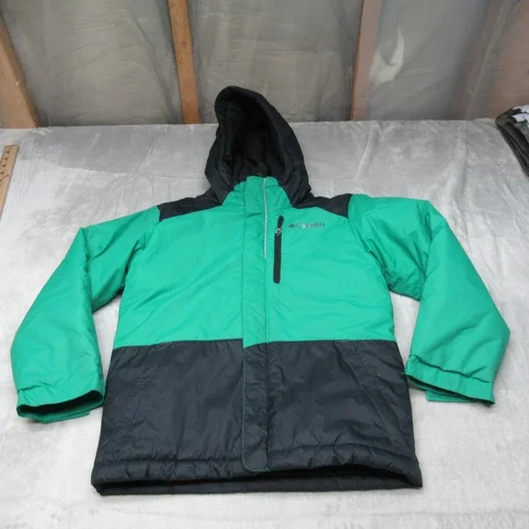 Columbia Lightning‎ Lift Jacket Boys Small 8 Green Waterproof Insulated Winter