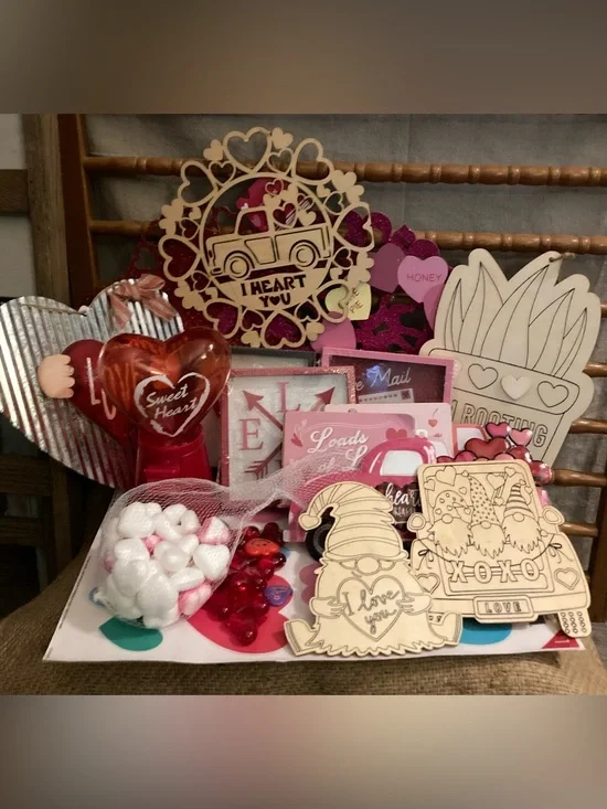 Bundle of valentine craft items