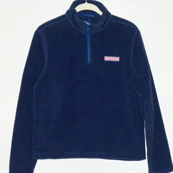 NEW Vineyard Vines Ferry Boat Fleece Pullover 1/4-Zip - Large