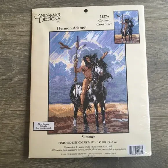 Candamar Design Needlepoint Kit Hermon Adams Summer 11x14 51374 Cross Stitch NEW