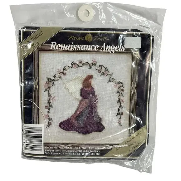 MILL HILL Renaissance Angels Antique Amethyst Angel Cross Stitch Kit MHRA4 NEW