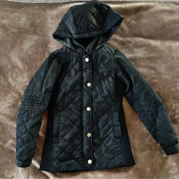 Ci Sono Black Quilted Girls Puffer Jacket Size XS/7