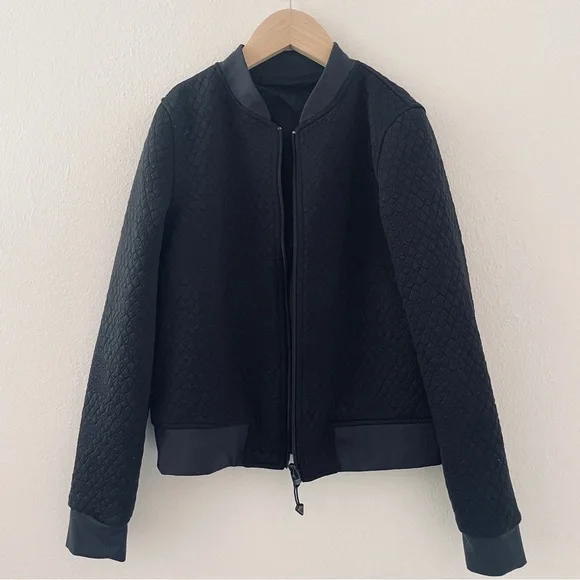 Ivivva by Lululemon Black Wherever You Go Reversible Bomber Zip Up Jacket