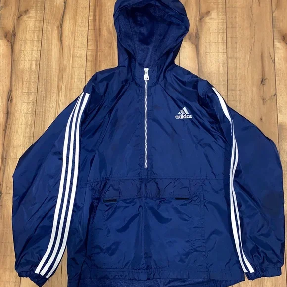 adidas windbreaker quarter zip jacket