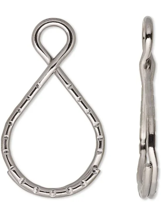 Bulk Gunmetal Black Fancy 37x18mm Key Chain Jewelry Split Ring Findings 10 pcs