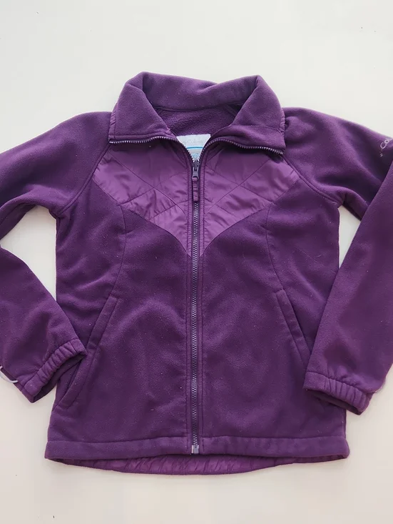 Columbia Interchange Fleece Zip Up Jacket Purple 14 16