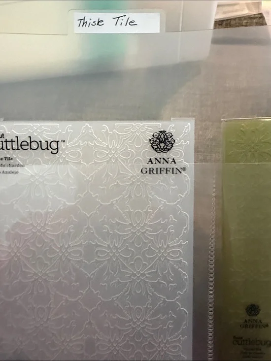 Cricut Anna Griffin thistle tile embossing Folder