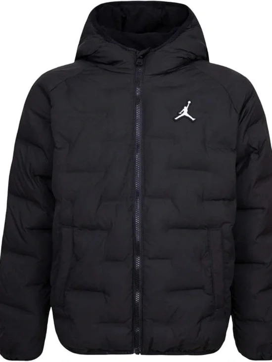 Jordan Welded Puffer Jacket Junior Kid's Hood Jacket Black
