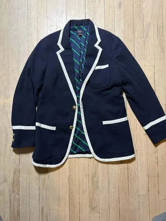 Rowing Blazers x Target Youth Navy Blue Blazer with White Piping Gold Buttons