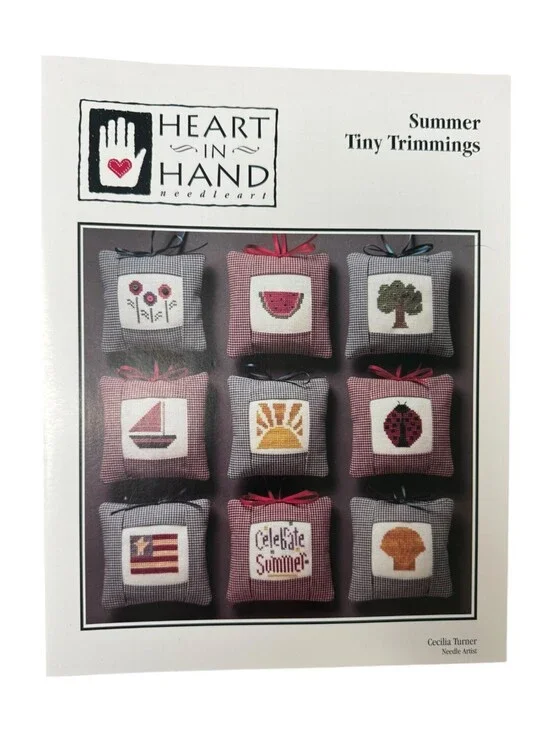 Heart in Hand Summer Tiny Trimmings Cross Stitch Pattern Booklet