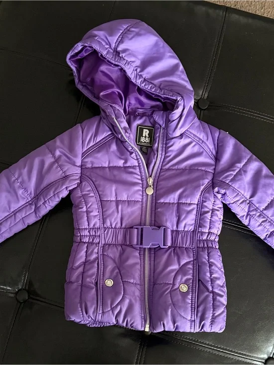 Rothschild Shiny Quilted Hooded Jacket in Vibrant Purple