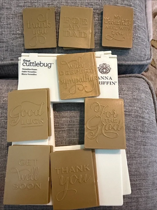 Square all occasions AnnGriffin embossing folders & 8 asst.  sentiment folders
