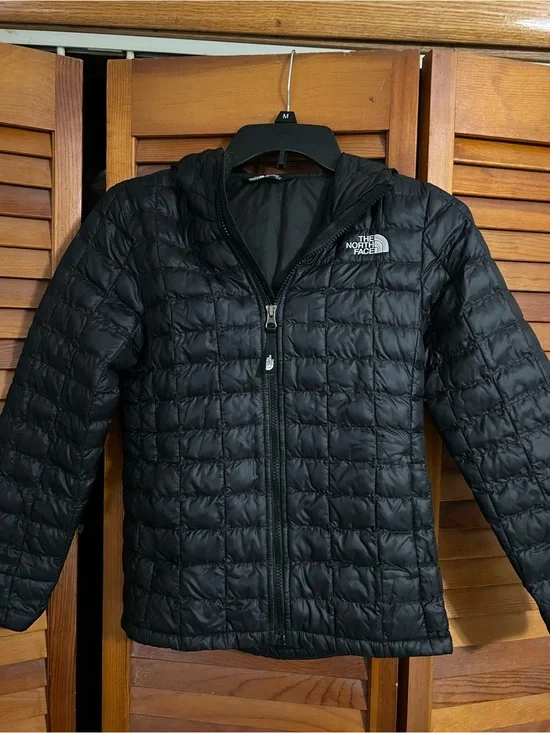 The North Face Black Quilted Hooded Jacket