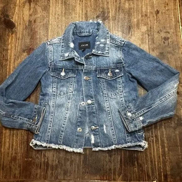 Joe's Jeans Denim Jacket sz 6 Medium Wash Jean Jacket