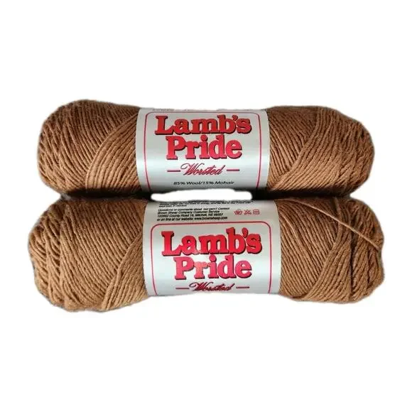 Lot Of 2 Lambs Pride Worsted Yarn Pottery Wool Mohair 4oz Skeins USA