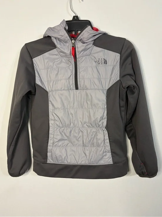 The North Face Boys Medium 10/12 Hybrid Insulated 1/4 Zip Hooded Pullover Jacket