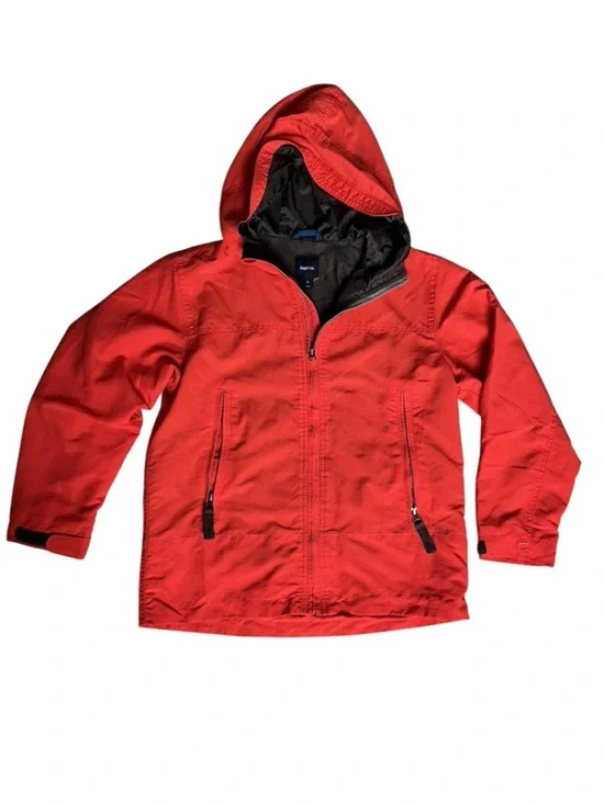 GAP Kids Red Hooded Zip Rain Jacket