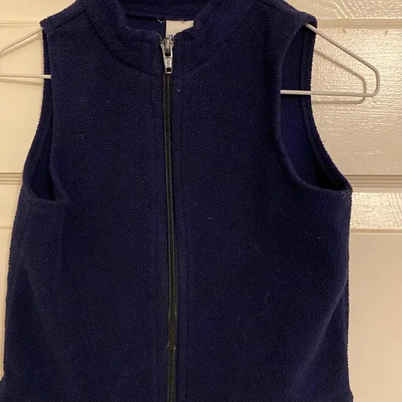 Navy blue fleece vest