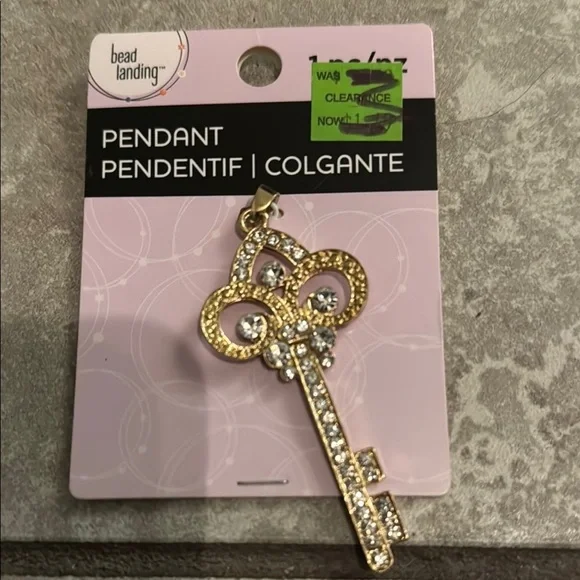 Gold and Silver Key Pendant