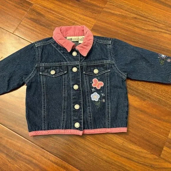 Faded Glory vintage denim embroidered Jean jacket