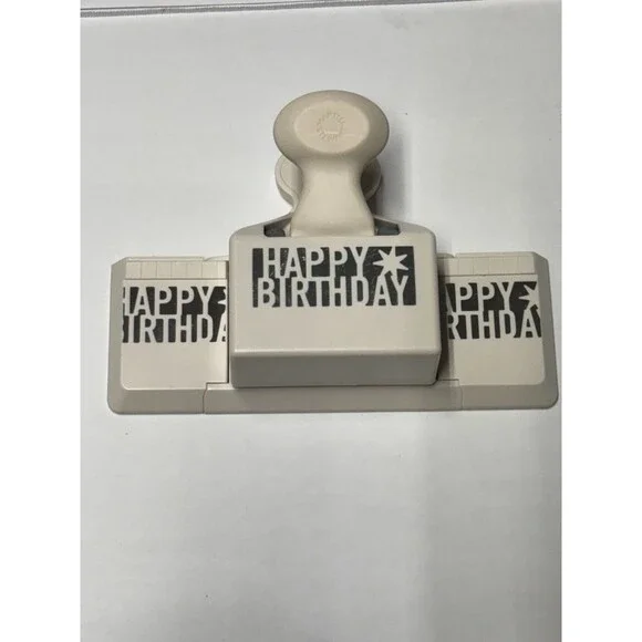 Martha Stewart Crafts Happy Birthday Deep Edge Paper Punch Border Scrapbooking