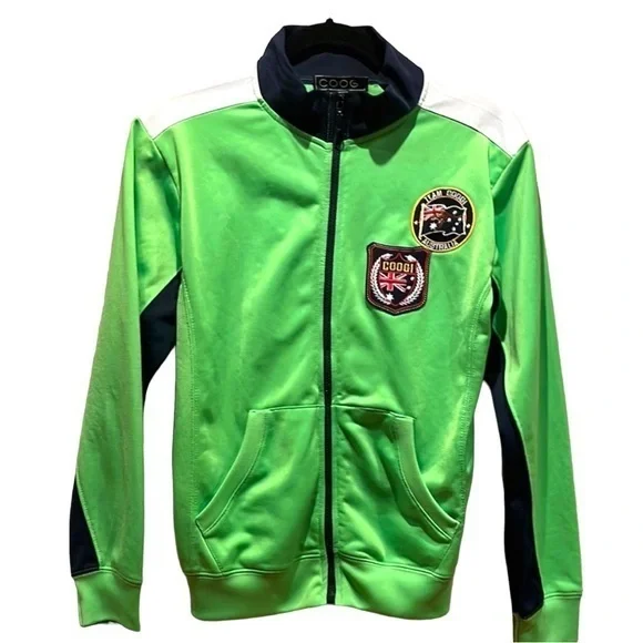Coogi Boy’s Australian Jacket Soccer Embroidered Patches Size 16 - 18