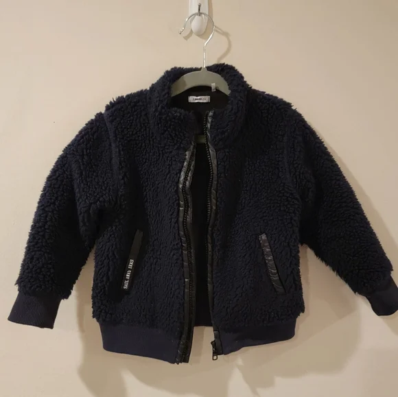 Ikks Little Boys Fleece Zip Jacket NWT size 3a 94cm Size 3t