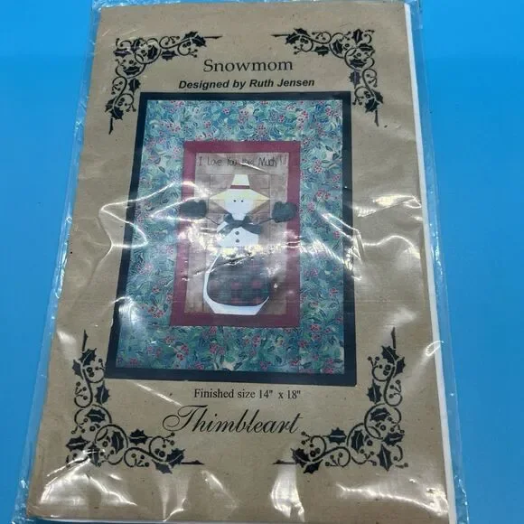ThimbleArt christmas kit snowmom Ruth Jensen Fabric Quilt Pattern 14