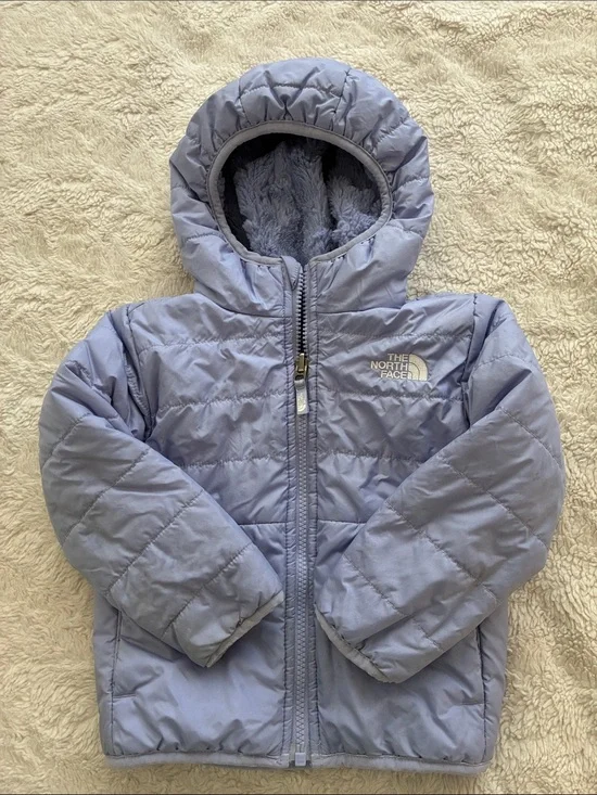 The North Face (Lilac/light blue) Hooded Puffer Jacket