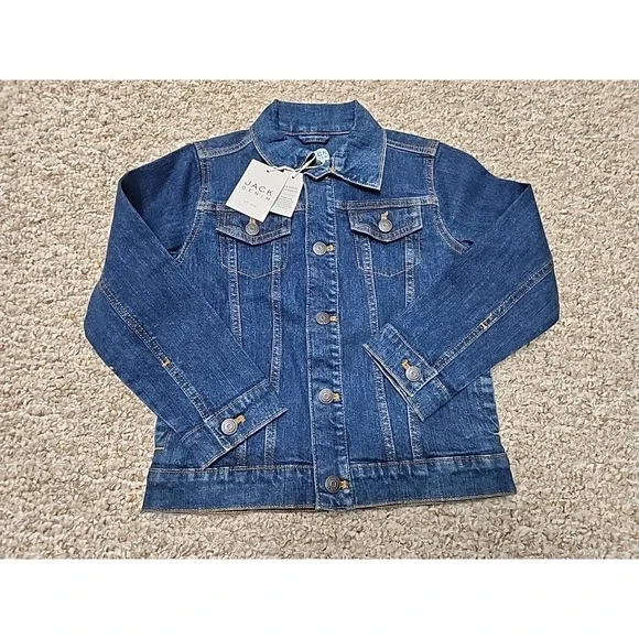 JANIE‎ and JACK Boys Denim Trucker Jacket Size 5-6 nwt