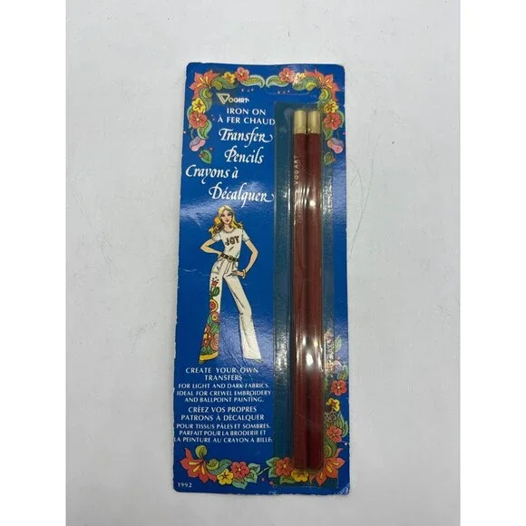 Vogart Iron On Transfer Pencils #1992 Embroidery Pattern Tracing Pencils Pack